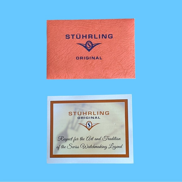 STUHRLING - Gaston - MASTER CALENDAR | Black Square-Band|Rose Gold Accents Watch - Picture 5 of 10